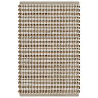 Conjunto de tapetes de WC artesanais juta natural e branco