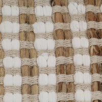 Conjunto de tapetes de WC artesanais juta natural e branco