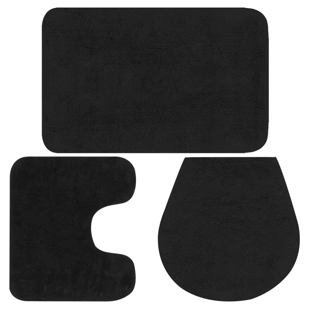 Conjunto tapetes de casa de banho 3 pcs tecido