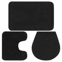 Conjunto tapetes de casa de banho 3 pcs tecido