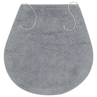 Conjunto tapetes de casa de banho 3 pcs tecido cinzento