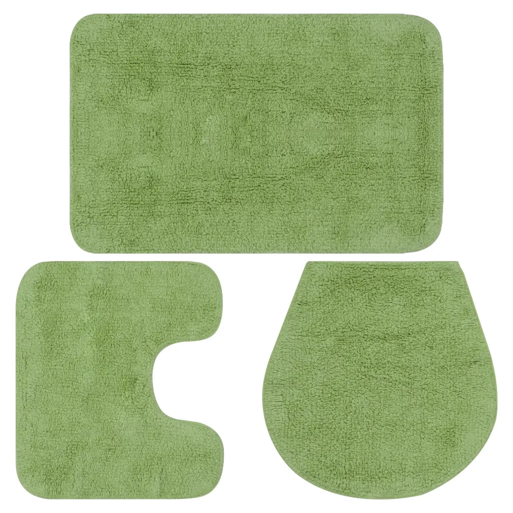 Conjunto tapetes de casa de banho 3 pcs tecido