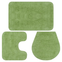 Conjunto tapetes de casa de banho 3 pcs tecido