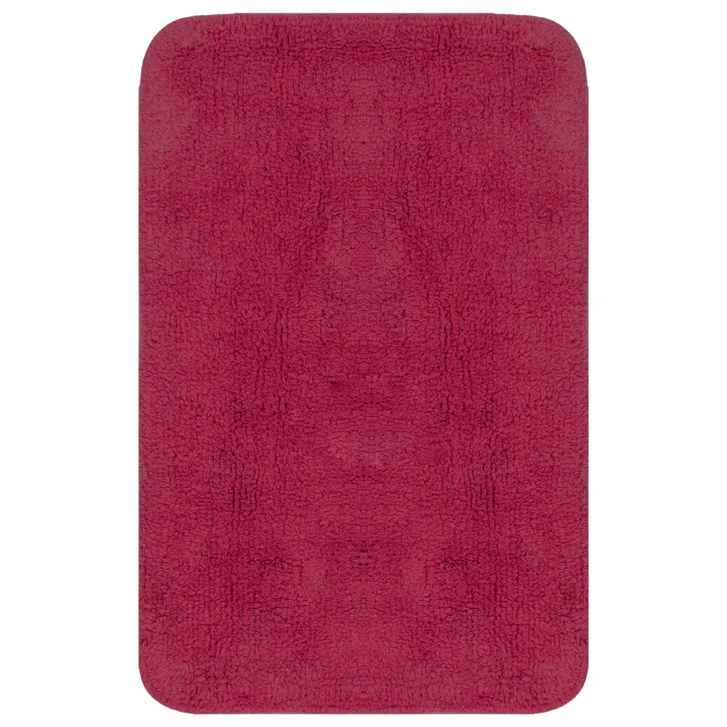 Conjunto tapetes de casa de banho 3 pcs tecido fúcsia