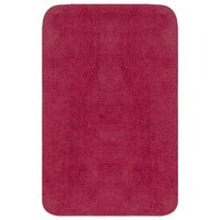 Conjunto tapetes de casa de banho 3 pcs tecido fúcsia