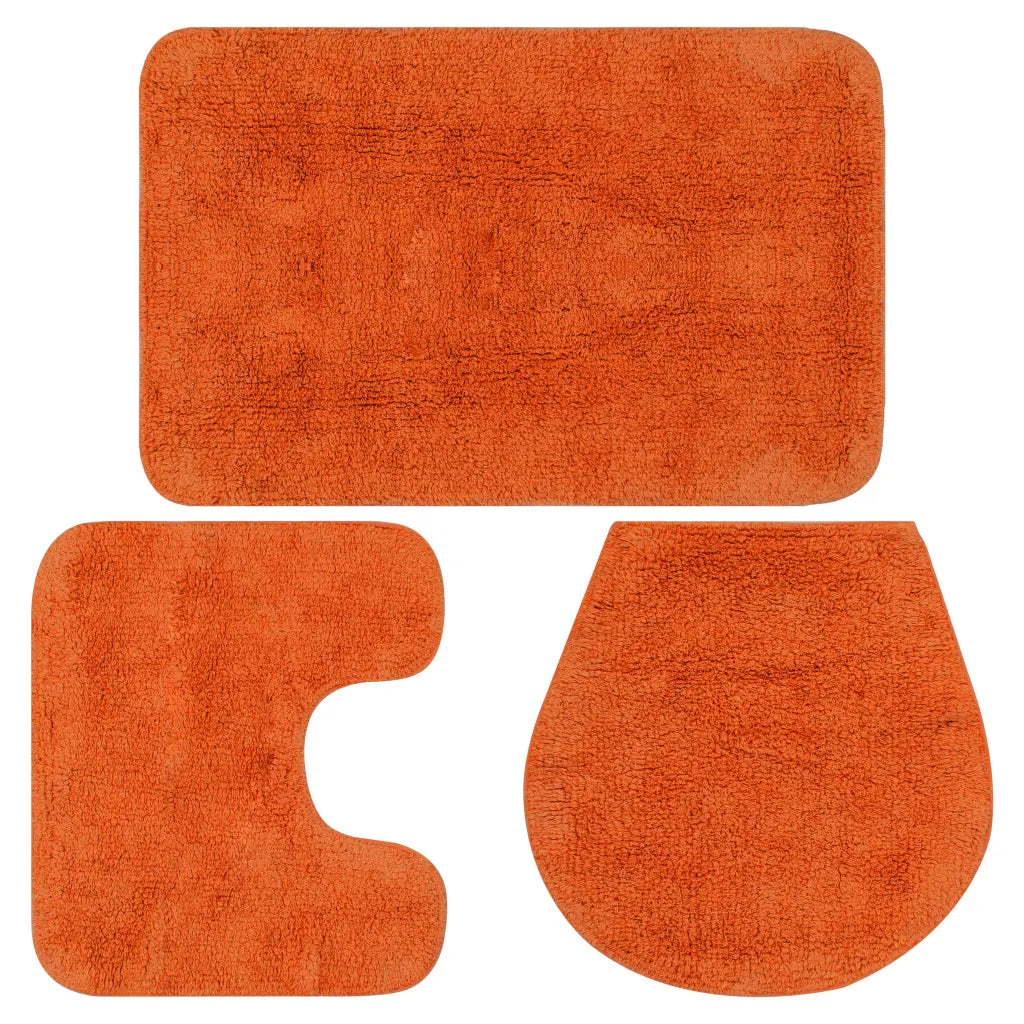 Conjunto tapetes de casa de banho 3 pcs tecido