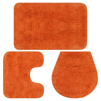 Conjunto tapetes de casa de banho 3 pcs tecido