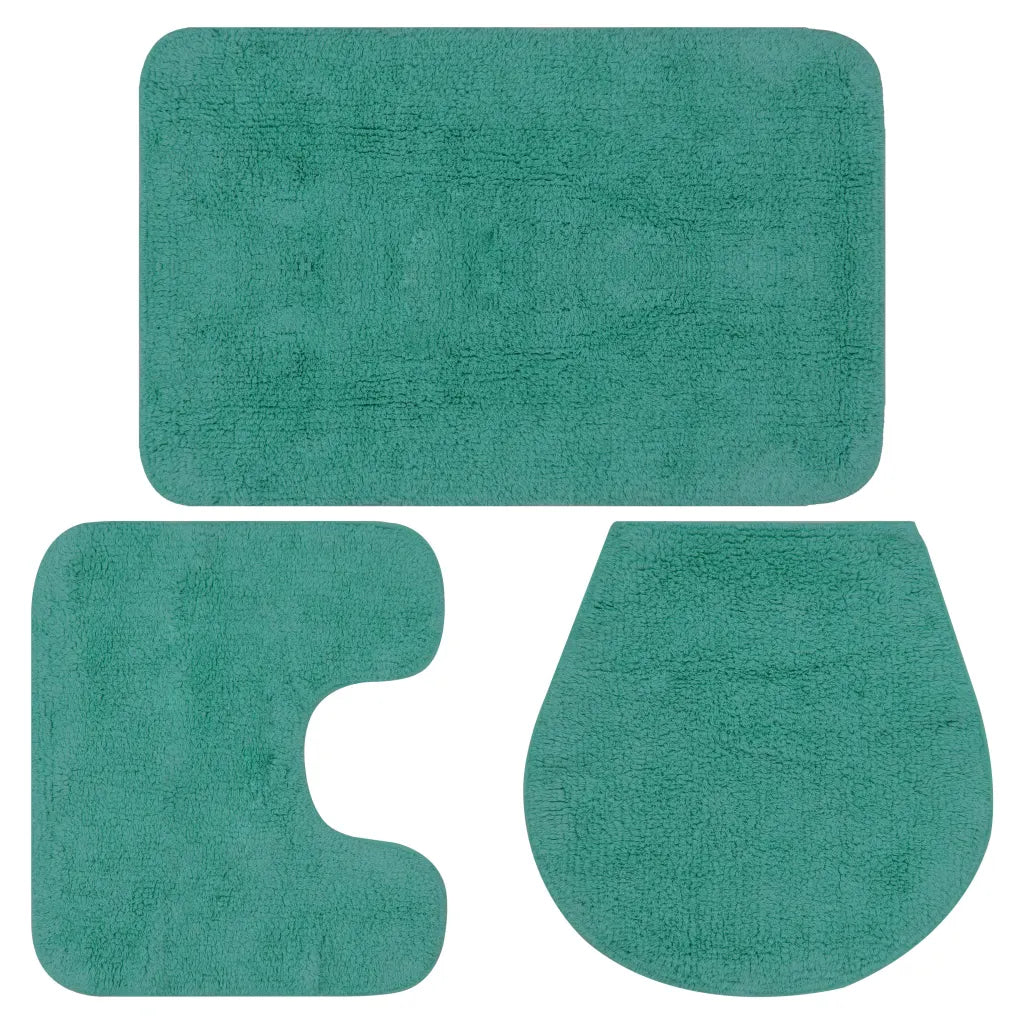 Conjunto tapetes de casa de banho 3 pcs tecido