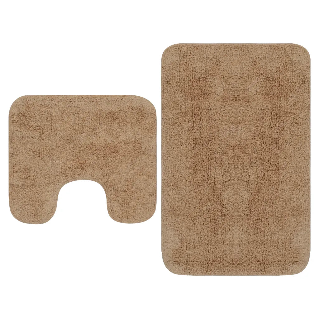Conjunto tapetes de casa de banho 2 pcs tecido