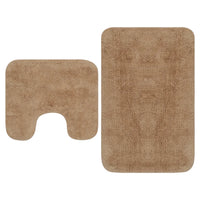 Conjunto tapetes de casa de banho 2 pcs tecido