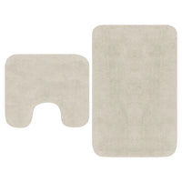 Conjunto tapetes de casa de banho 2 pcs tecido