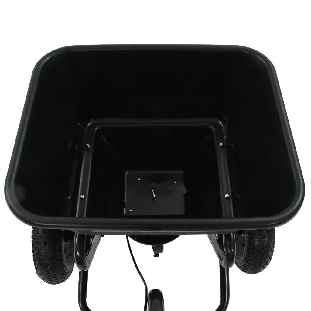 Reboque distribuidor de sal PVC e aço 125x74x79 cm 45 L