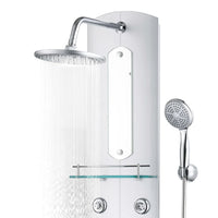 Coluna de duche em vidro 25x43x120 cm prateado
