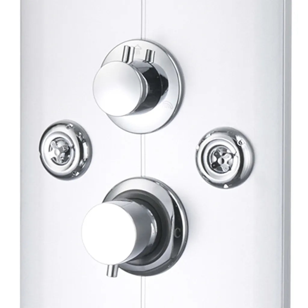 Coluna de duche em vidro 25x43x120 cm prateado