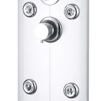 Coluna de duche em vidro 25x43x120 cm prateado