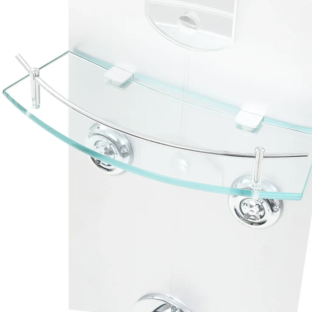 Coluna de duche em vidro 25x43x120 cm prateado