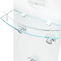 Coluna de duche em vidro 25x43x120 cm prateado