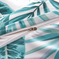 Conjunto capa edredão 140x200/60x70cm design folhas