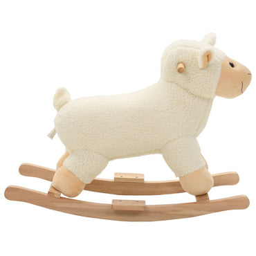 Animal de baloiçar ovelha em pelúcia 78x34x58 cm branco