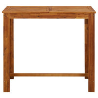vidaXL Mesa de bar em madeira de acácia maciça 120x60x105 cm