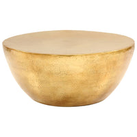 vidaXL Mesa de centro em alumínio martelado 70x30 cm bronze