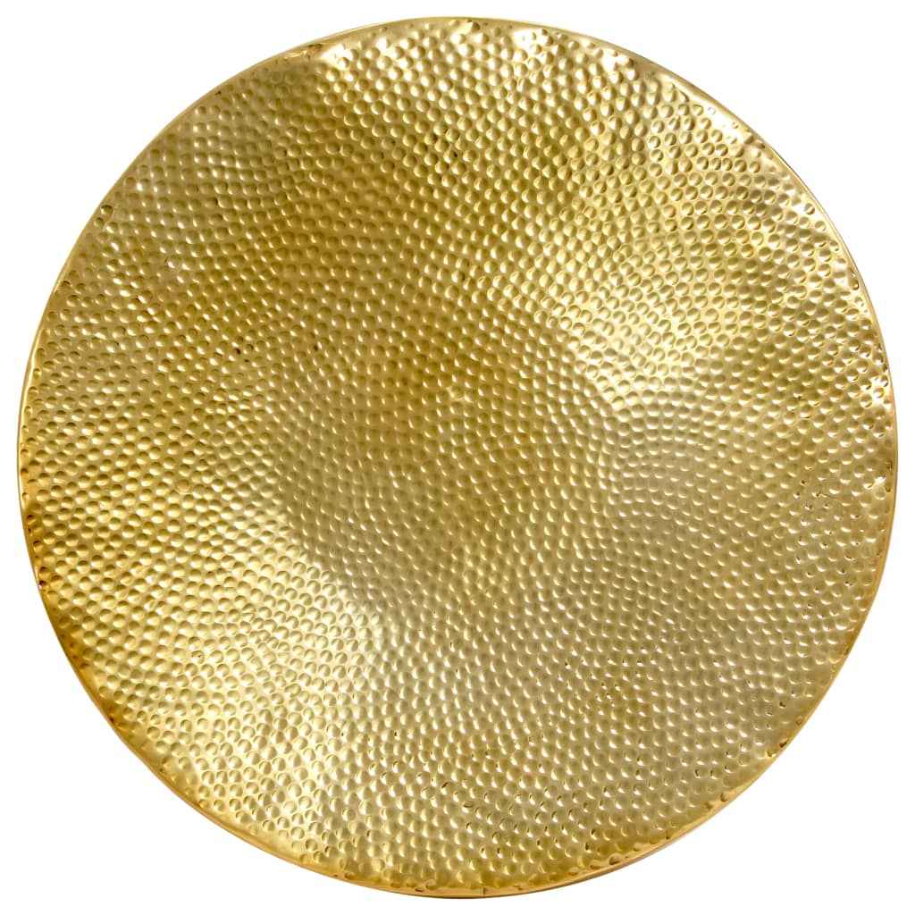 vidaXL Mesa de centro em alumínio martelado 70x30 cm bronze