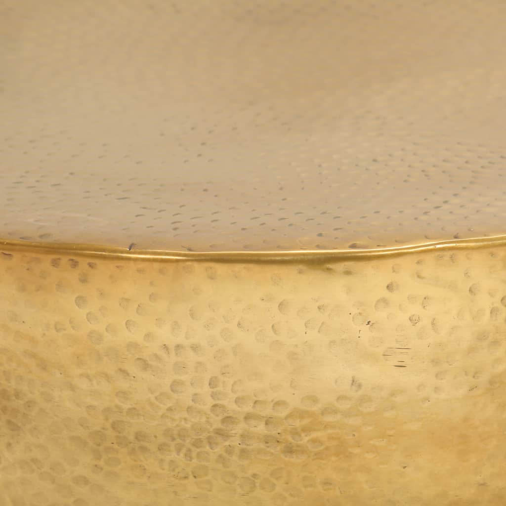 vidaXL Mesa de centro em alumínio martelado 70x30 cm bronze