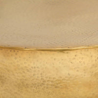 vidaXL Mesa de centro em alumínio martelado 70x30 cm bronze
