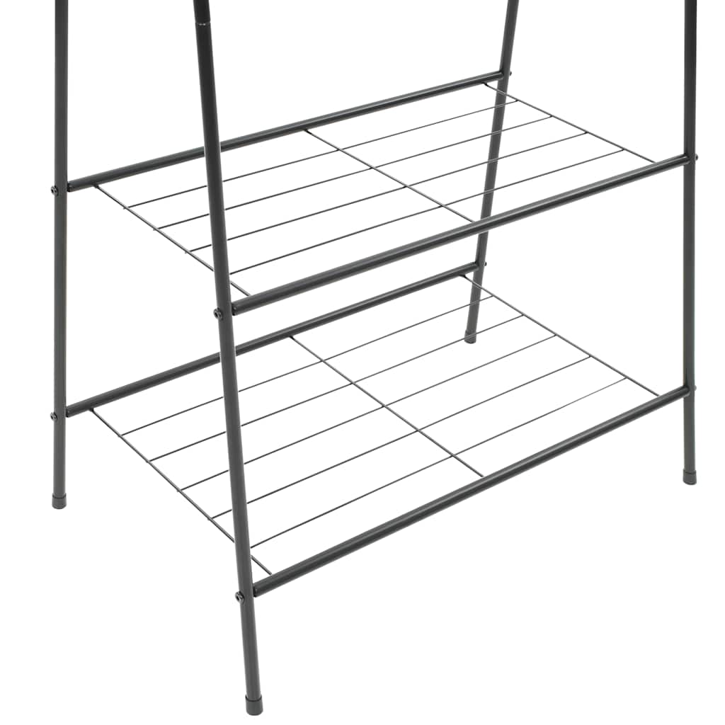 vidaXL Suporte para roupas 59x35x150 cm preto