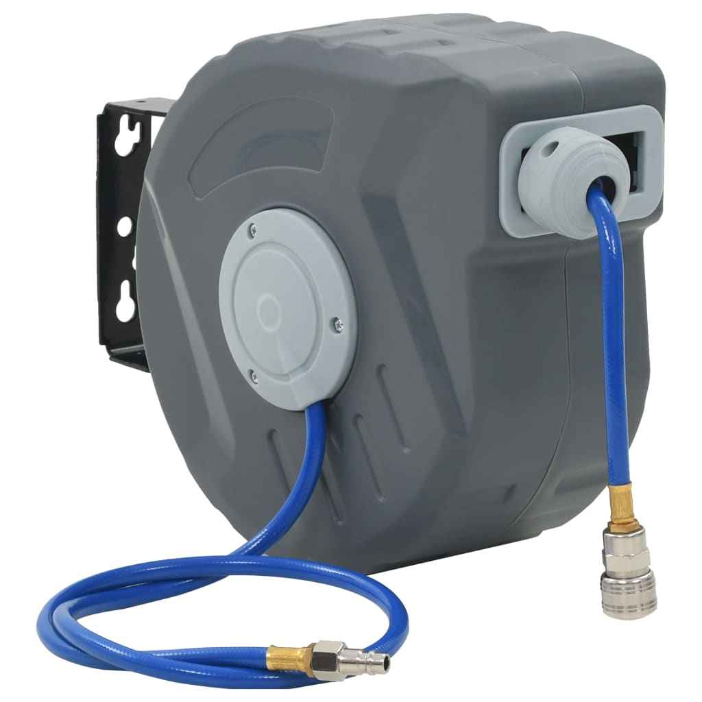 vidaXL Enrolador automático de mangueira para ar comprimido 1/4" 12 m