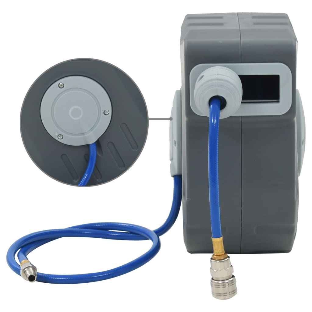 vidaXL Enrolador automático de mangueira para ar comprimido 1/4" 12 m
