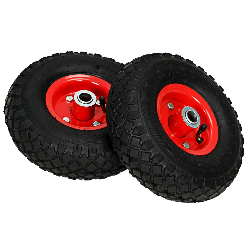 Rodas p/ carrinho de carga manual 2 pcs borracha 3.00-4