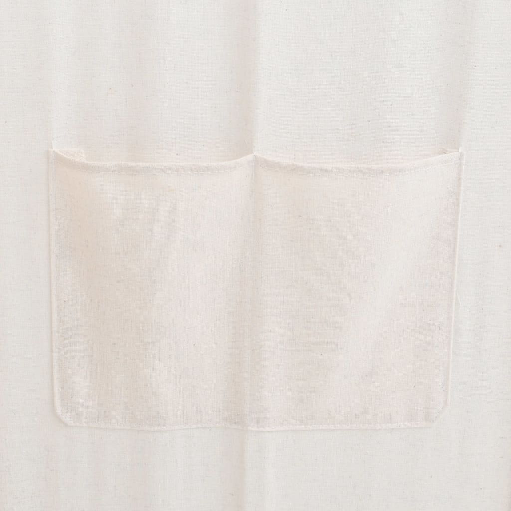 vidaXL Divisória de quarto com 5 painéis 200x170x4 cm tecido creme