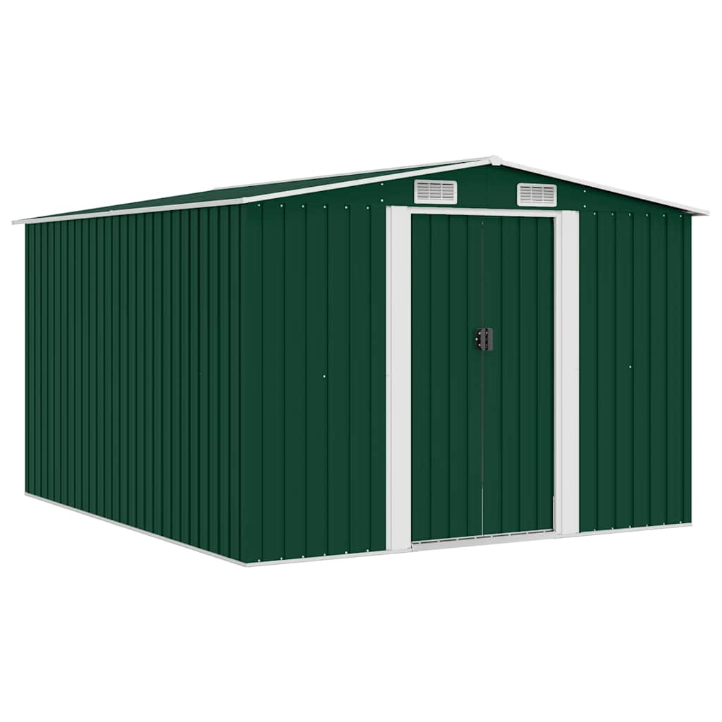 vidaXL Abrigo de jardim 257x298x178 metal verde