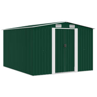 vidaXL Abrigo de jardim 257x298x178 metal verde