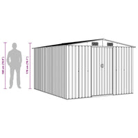 vidaXL Abrigo de jardim 257x298x178 metal verde