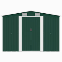 vidaXL Abrigo de jardim 257x298x178 metal verde