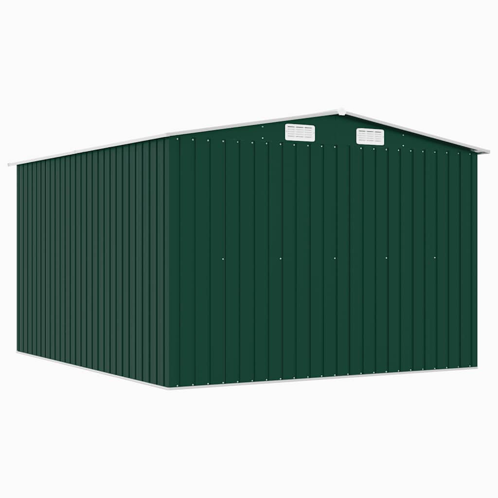 vidaXL Abrigo de jardim 257x298x178 metal verde