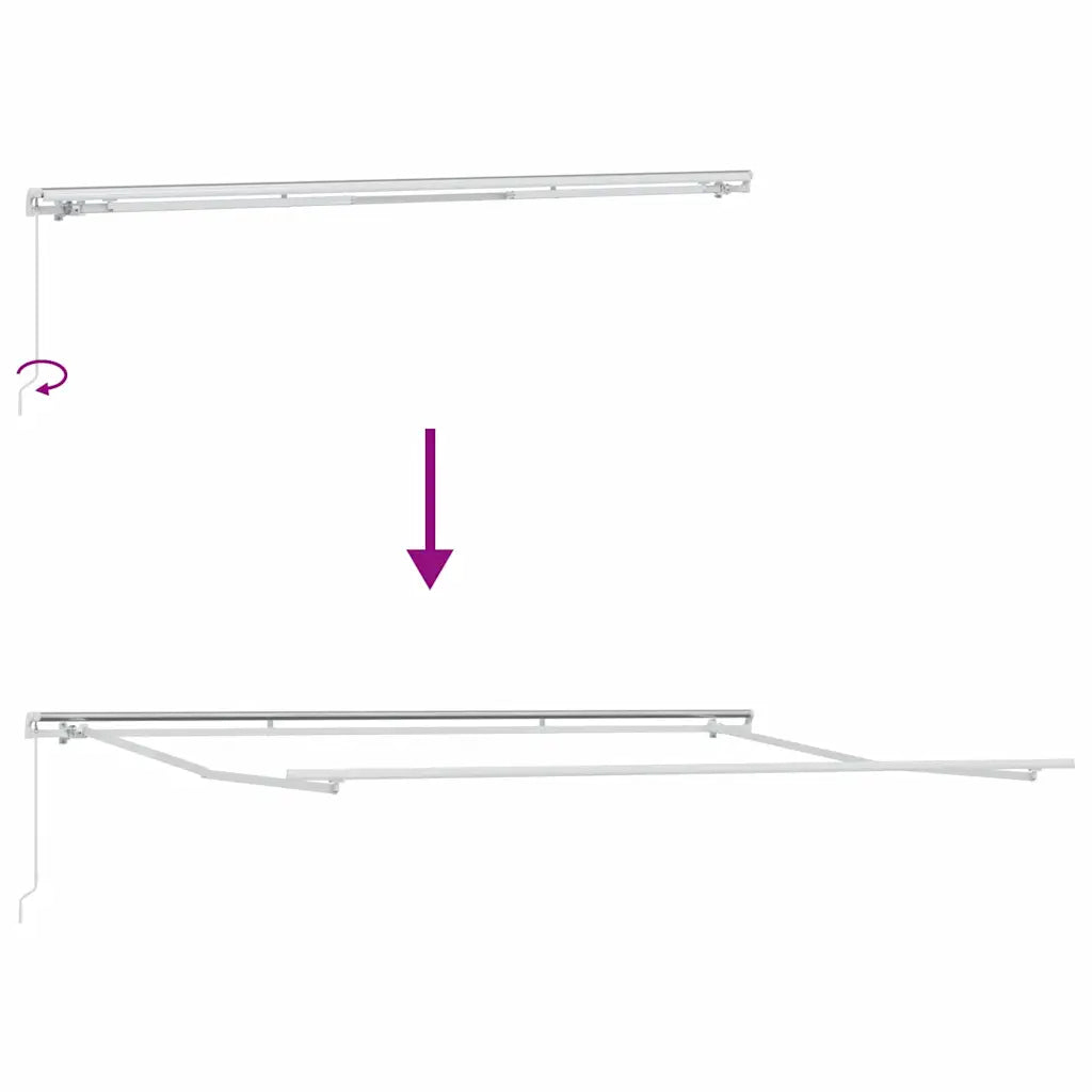 Estrutura de Toldo Manual Branco  Alumínio
