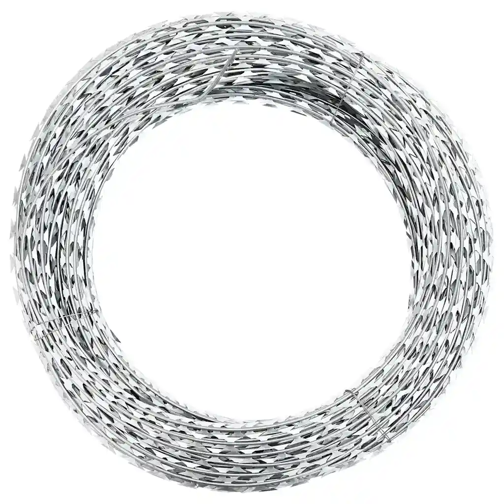 Rolo de arame farpado com clipes aço galvanizado