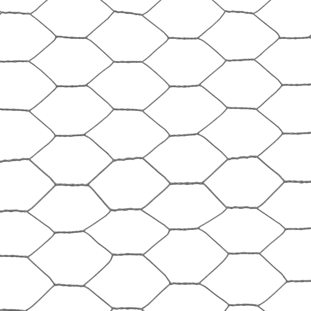 Cerca arame galinheiro 25x1 m aço c/ revestimento PVC cinzento