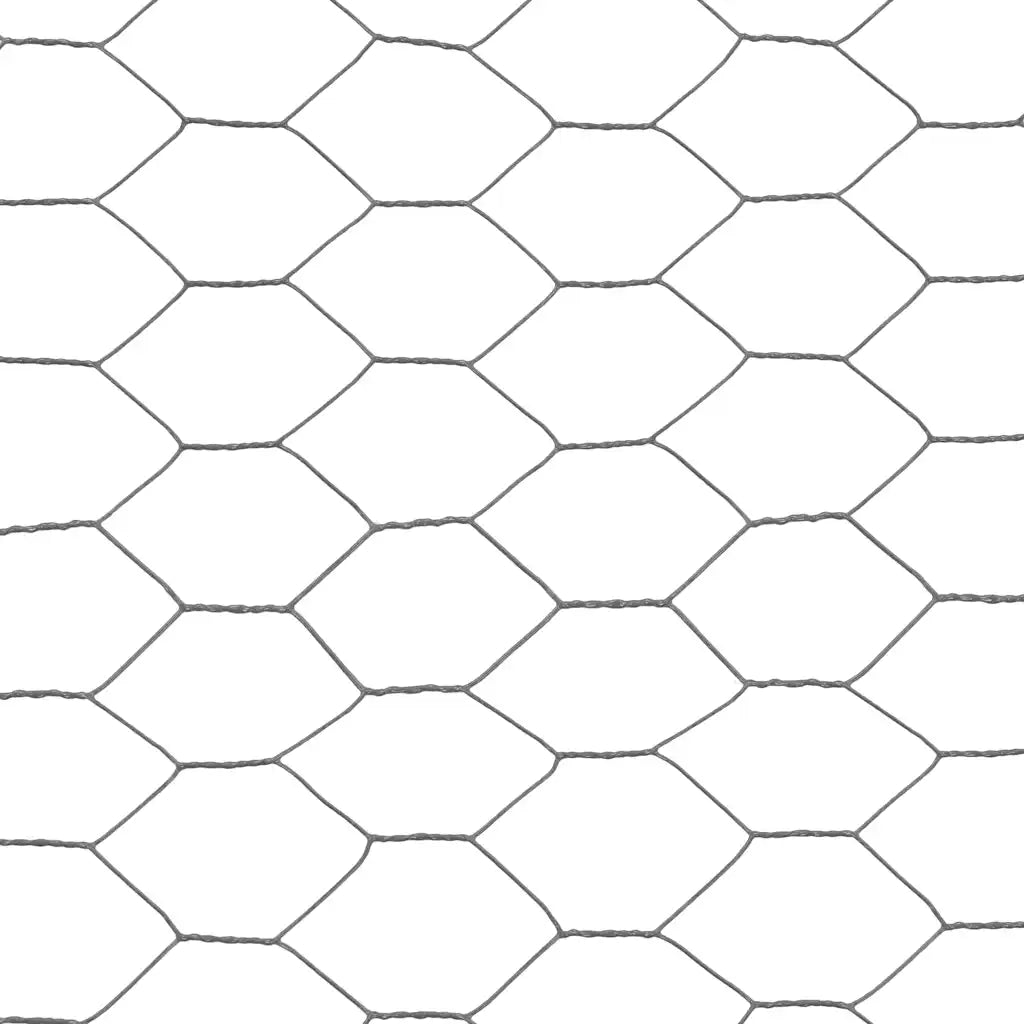 Cerca arame galinheiro 25x1,2m aço c/ revestimento PVC cinzento