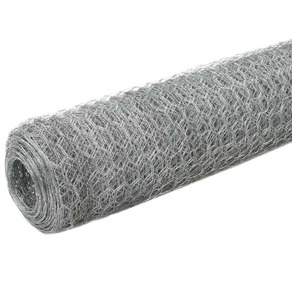 Rede de arame p/ galinheiro 25x1,2 m aço galvanizado