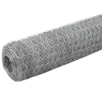 Rede de arame p/ galinheiro 25x1,2 m aço galvanizado
