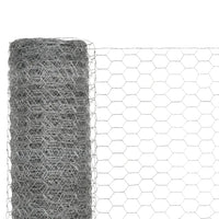 Rede de arame p/ galinheiro 25x1,2 m aço galvanizado