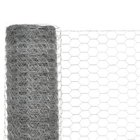 Rede de arame p/ galinheiro 25x1,5 m aço galvanizado