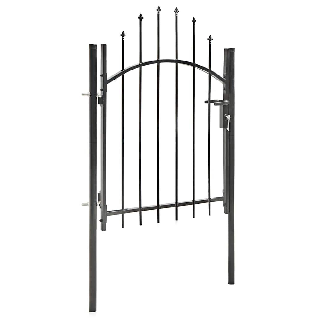 vidaXL Portão de jardim 1x1,5 m aço preto