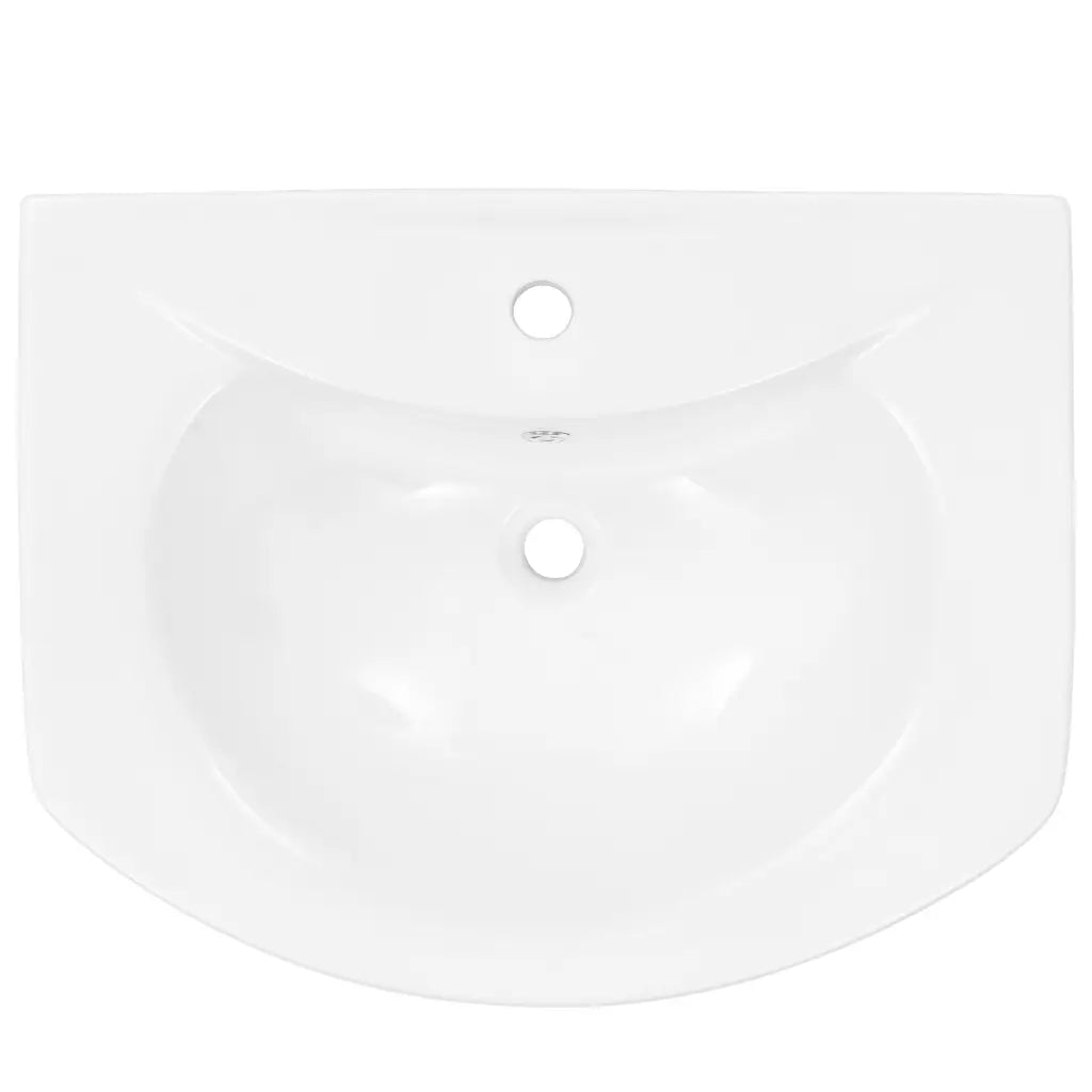 Lavatório com coluna cerâmica  650x520x200 mm