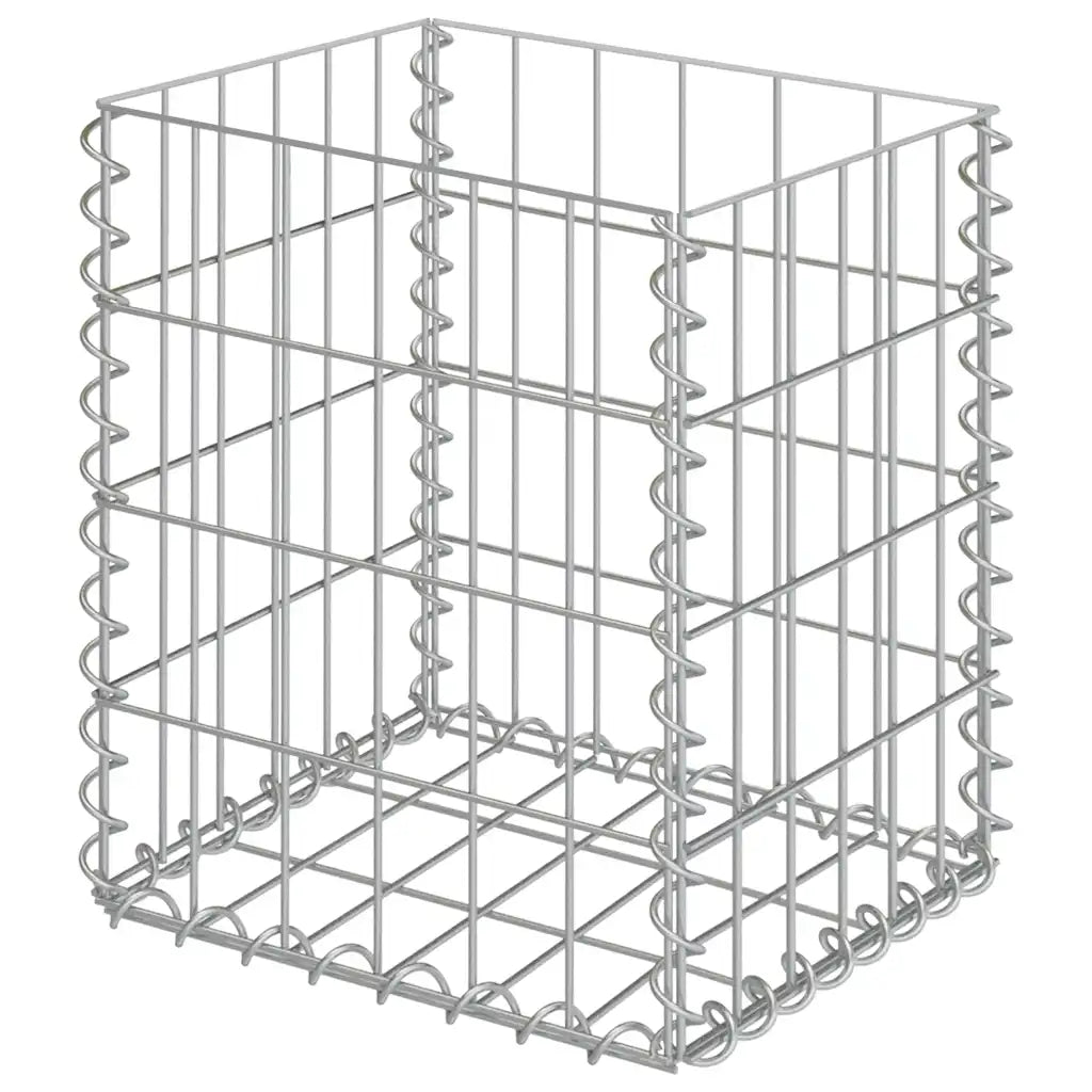 Cestos gabião 2 pcs aço galvanizado 30x30x40 cm