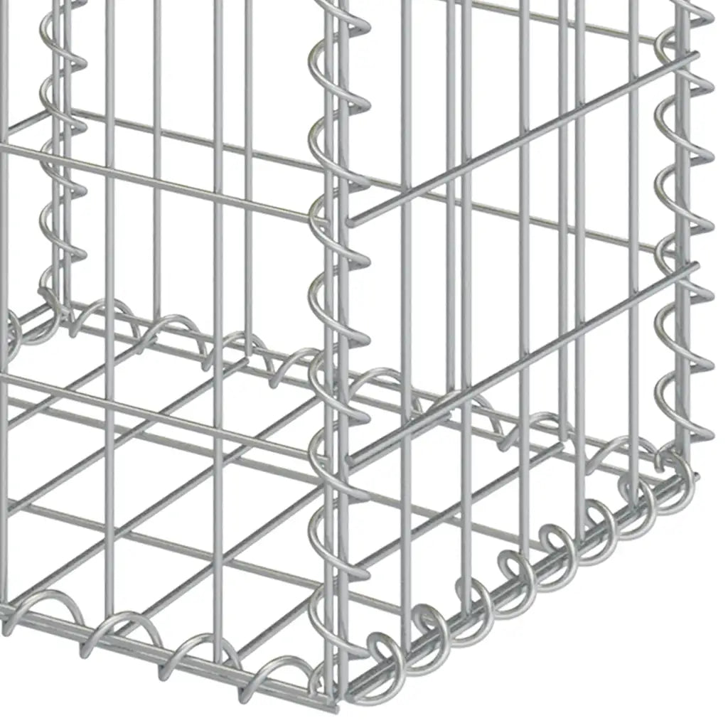 Cestos gabião 2 pcs aço galvanizado 30x30x40 cm